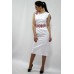 Embroidered dress "Dream" red on white